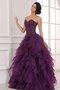 Abito dal Dolce Sedici A-Line Ball Gown con Perline con Increspature in Organza