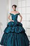 Abito Quinceanera Allacciato con Stropicciato Ball Gown con Applique Conotta