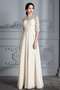 Abito da Sposa Senza Maniche Tondo Naturale in Chiffon A-Line