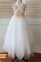 Abito da Cerimonia Bambini Largo Bretelle con Fiore Ball Gown Conotta Alta Vita