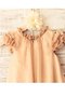 Abito da Cerimonia Bambini Principessa in Chiffon A-Line Tondo con Manica Corte