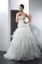 Abito da Sposa Allacciato Senza Maniche con Increspature Ball Gown Cuore