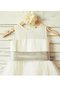 Abito da Cerimonia Bambini Farfalla Ornamento Sotto Ginocchio Naturale A-Line Tondo
