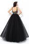 Abito Quinceanera Naturale Lungo Senza Maniche A Terra Ball Gown