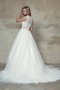 Abito da Sposa Coda A Strascico Corto Senza Maniche Ball Gown A-Line Naturale