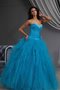 Abito Quinceanera con Increspature Cuore in Tulle A-Line Ball Gown