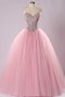 Abito Quinceanera Ball Gown Cuore in Pizzo in Pizzo Monospalla