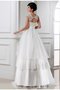 Abito da Sposa Lupetto in Organza con Perline in Pizzo con Fiore