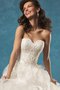 Abito da Sposa con Applique A-Line Radiosa Cerniera con Perline