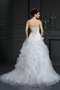 Abito da Sposa Naturale Ball Gown Senza Maniche Lungo in Organza