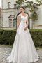 Abito da Sposa A-Line Lungo Spazzola Treno Allacciato Queen Anne