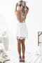Abito Homecoming A-Line Senza Maniche Conotta in Pizzo Mini