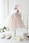 Abito da Cerimonia Bambini A Terra in Organza Alta Vita Farfalla Ornamento Ball Gown