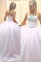 Abito da Sera A Terra Senza Maniche Ball Gown Cuore in Tulle