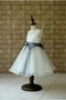 Abito da Cerimonia Bambini con Piega Senza Maniche Lupetto in Organza Ball Gown