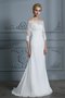 Abito da sposa semplice in chiffon moderno naturale morden all aperto