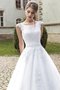 Abito da Sposa con Applique Semplice Originale con Piega in Tulle