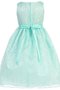 Abito da Cerimonia Bambini con Fiocco Senza Maniche Naturale A-Line con Fiore