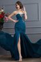 Abito da Ballo Lunghi in Chiffon Sirena con Applique Spazzola Treno