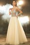 Abito da Sera V-Scollo Ball Gown Schiena Nuda Senza Maniche Naturale