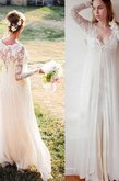 Abito da sposa alta vita all aperto in chiffon abbagliante sogno con ricamo