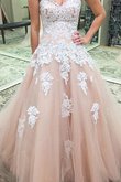 Abito Quinceanera Naturale con Applique Cuore Senza Maniche Ball Gown