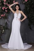 Abito da Sposa in Chiffon con Increspature Anello Tubino Alta Vita