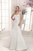 Abito da Sposa in Pizzo con Fiocco Cuore Allacciato Cappellino