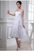 Abito da Sposa Cuore Alta Vita Senza Maniche con Applique A-Line