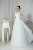 Abito da Sposa Buco Della Serratura Schiena Vintage A-Line Senza Maniche con Piega