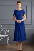 Abito Mamma Sposa Tubino con Perline in Chiffon Tondo Mini