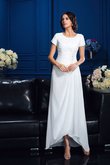 Abito Mamma Sposa in Chiffon A-Line Asimmetrici Cerniera Alta Bassa