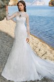 Abito da Sposa Lusso Cerniera tradizionale in Tulle A Terra