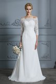 Abito da sposa semplice in chiffon moderno naturale morden all aperto