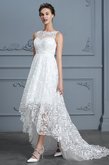 Abito da sposa asimmetrici semplice shiena sheer modo principessa lungo