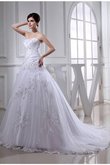 Abito da Sposa Senza Maniche Senza Spalline Allacciato in Tulle Principessa