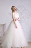 Abito da Sposa A-Line Semplice con Fusciacca in Organza Taglia Forte