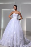 Abito da Sposa Cuore con Fusciacca in Tulle in Pizzo A-Line