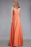 Abito da Damigella Schiena Nuda Elegante in Chiffon Senza Maniche Cuore