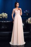 Abito Mamma Sposa Spazzola Treno Principessa in Chiffon A-Line con Perline