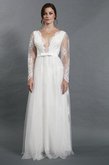 Abito da Sposa Sexy Taglia Comode A Terra Semplice con Nastro