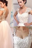 Abito da Sposa Principessa Cuore in Tulle Spazzola Treno Senza Maniche