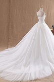 Abito da Sposa Senza Maniche in Pizzo Naturale in Tulle Cuore