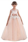 Abito da Cerimonia Bambini con Nastro con Fusciacca con Fiore Naturale Ball Gown