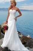 Abito da Sposa Sirena in Chiffon a Riva Spazzola Treno Formale E Informale