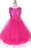 Abito da Cerimonia Bambini con Paillette Ball Gown A Terra in Paillette Alta Vita