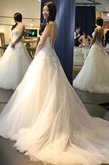 Abito da Sposa Coda A Strascico Corto in Tulle con Piega Sogno Moda