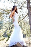 Abito da Sposa Elegante Conotta Sirena in Pizzo con Increspature