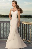 Abito da Sposa con Bottone con Increspato Elegante Senza Maniche Cuore