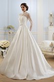 Abito da Sposa A-Line Romantico in Pizzo Ball Gown con Maniche Lunghe